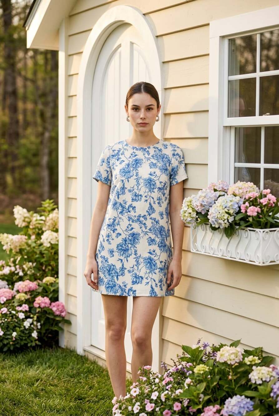 RM Richards Floral Print Cold Shoulder Dress Size 12